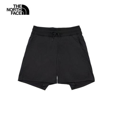 The North Face北面女款黑色舒適透氣休閒短褲｜8EYUJK3