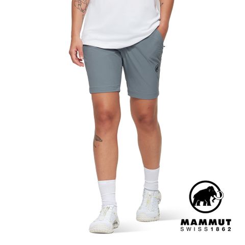 MAMMUT 長毛象 Hiking V Shorts Women 防曬彈性健行短褲 地層灰藍 女款 #1023-01160