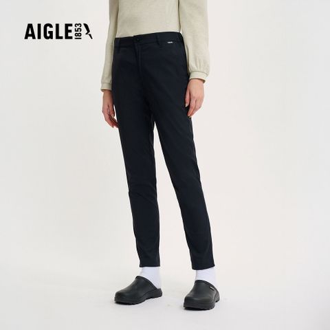 【AIGLE】女 抗UV快乾彈性長褲｜AG-4P226A100 黑色