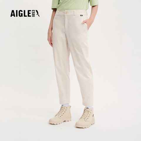 【AIGLE】女 快乾彈性九分褲｜AG-4P228A138 淺卡其