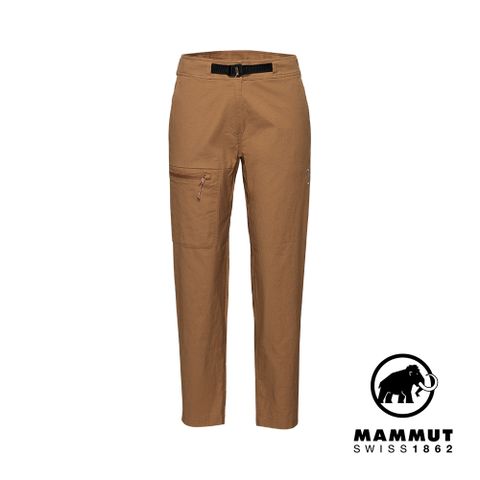 【Mammut 長毛象】Tamaro Pants Women 休閒機能棉麻長褲 黏土棕 女款 #1022-02570