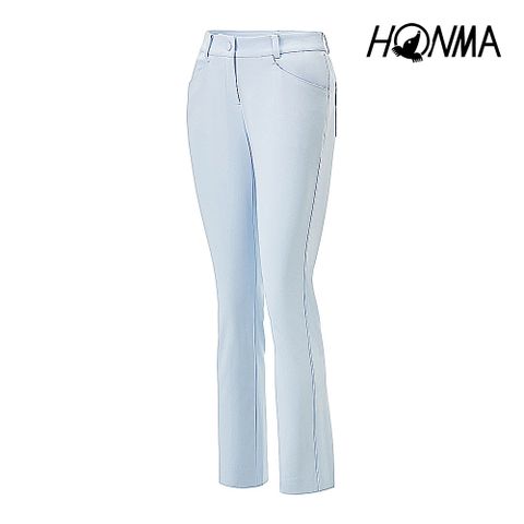 HONMA 本間高爾夫 女款防波水彈性長褲 春夏季 日本專業高爾夫品牌(XS-L 天藍 黑色 HWJC800R616)