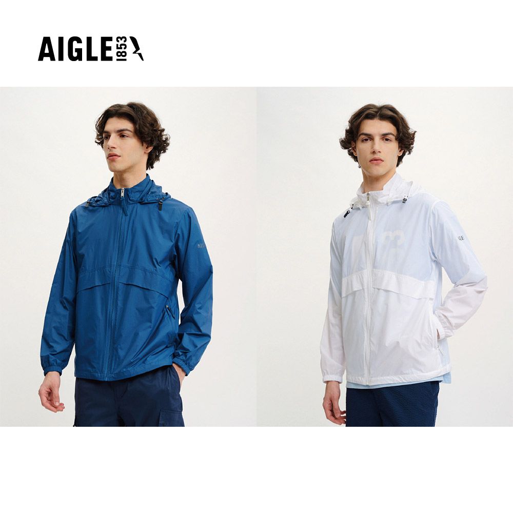 AIGLE 男 抗UV防潑超輕量外套AG-4P140 2色(男外套 抗UV外套 防潑水外套)
