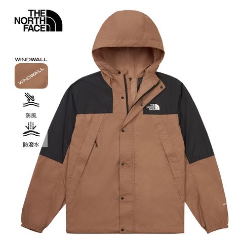 The North Face北面男款棕色WindWall防風外套｜8DGD58W