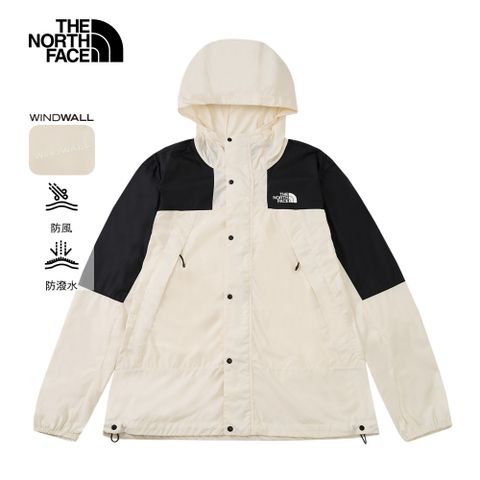 The North Face北面男款米白色WindWall防風外套｜8DGDROU