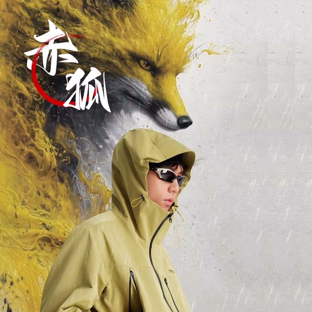Tectop 探拓戶外 2512440【赤狐】中性單層衝鋒衣 全面防風防水防污 連帽外套 衝鋒外套 高爾夫防水外套