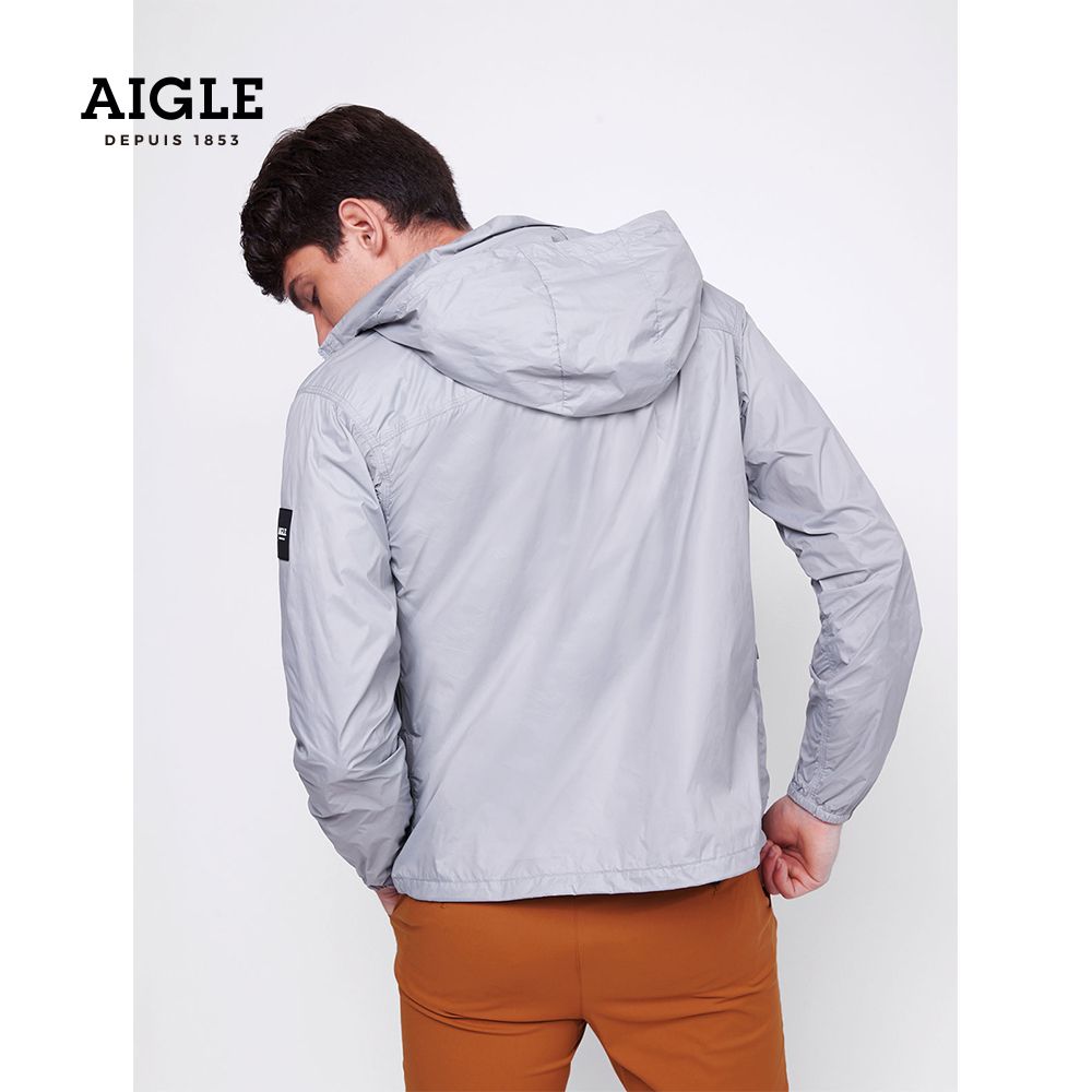 AIGLE  男 超輕量防潑外套(AG-1P112A110)-灰色