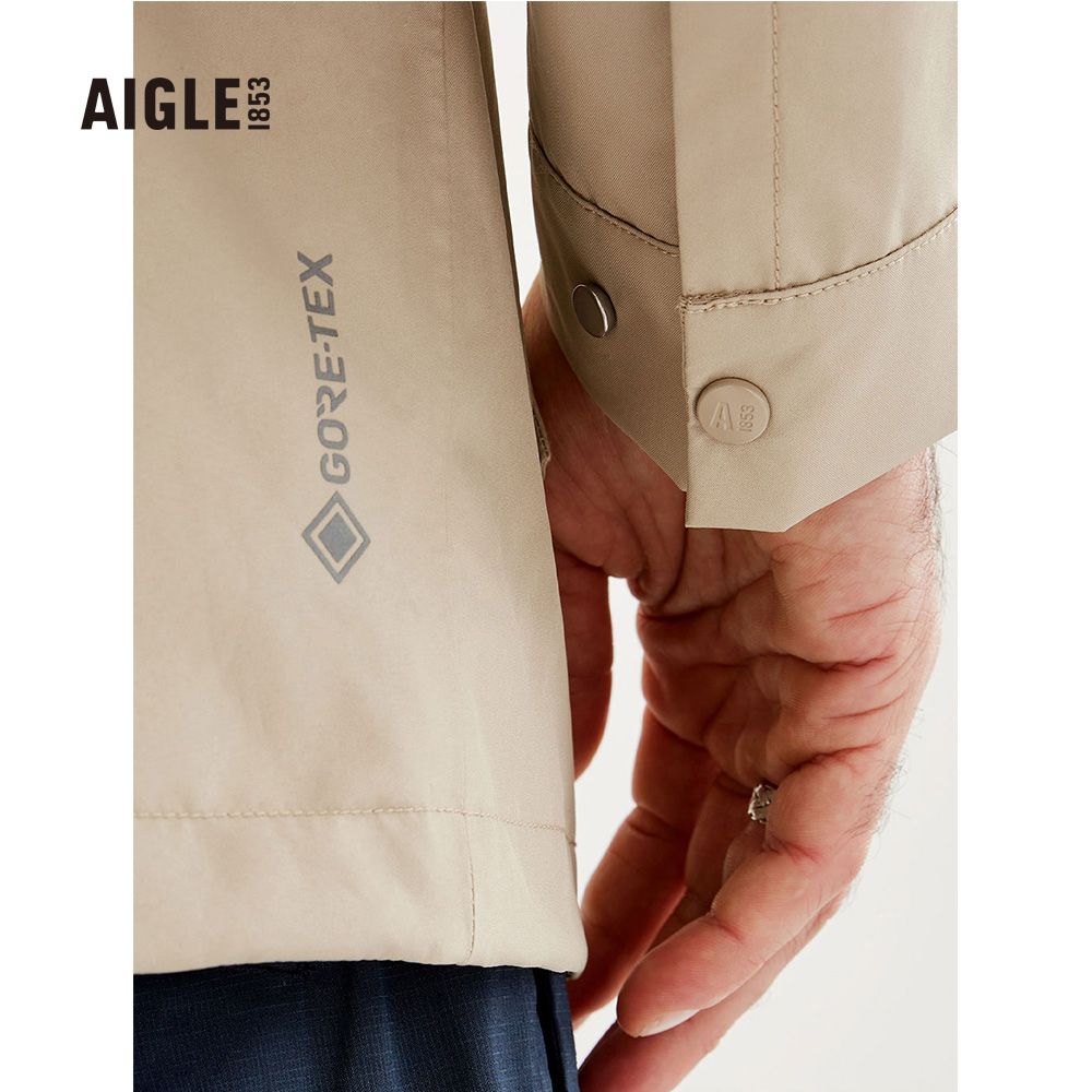 AIGLE  男 防水透氣外套  (AG-3P101A150)-卡其