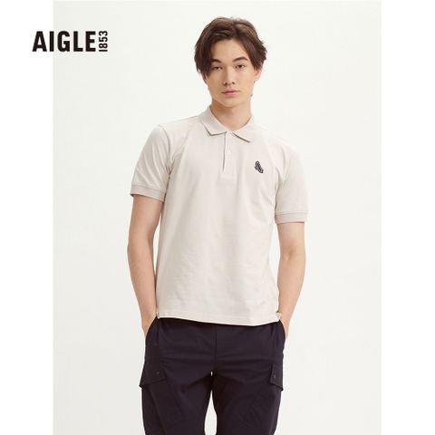 AIGLE 男 快乾短袖POLO衫(AG-3P114A138)-淺卡其