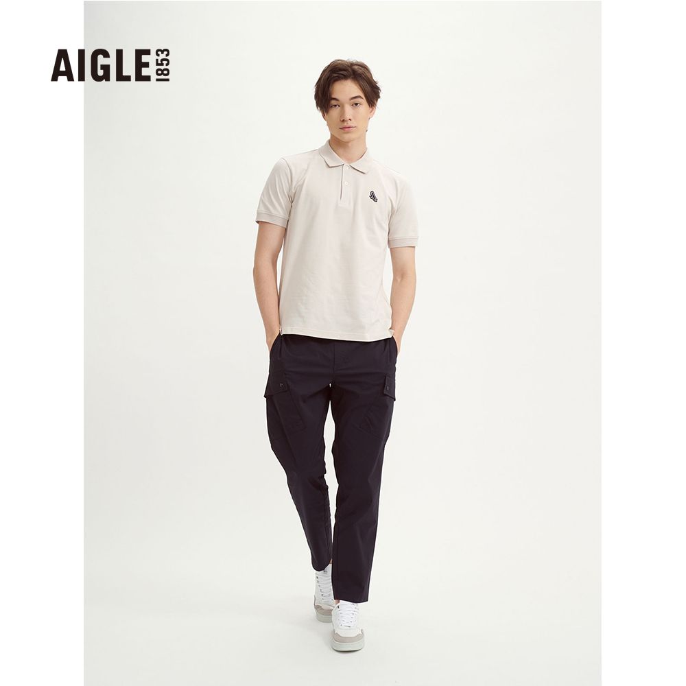 AIGLE  男 快乾短袖POLO衫(AG-3P114A138)-淺卡其