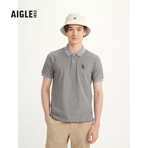 AIGLE 男 快乾短袖POLO衫(AG-3P114A123)-希瑟灰