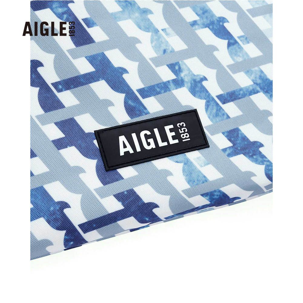 AIGLE 印花休閒小側背包(AG-3P516A055 印花藍)