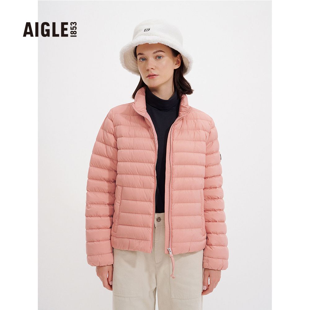 AIGLE 女 防潑輕量羽絨外套(AG-2A212A026 深粉紅)