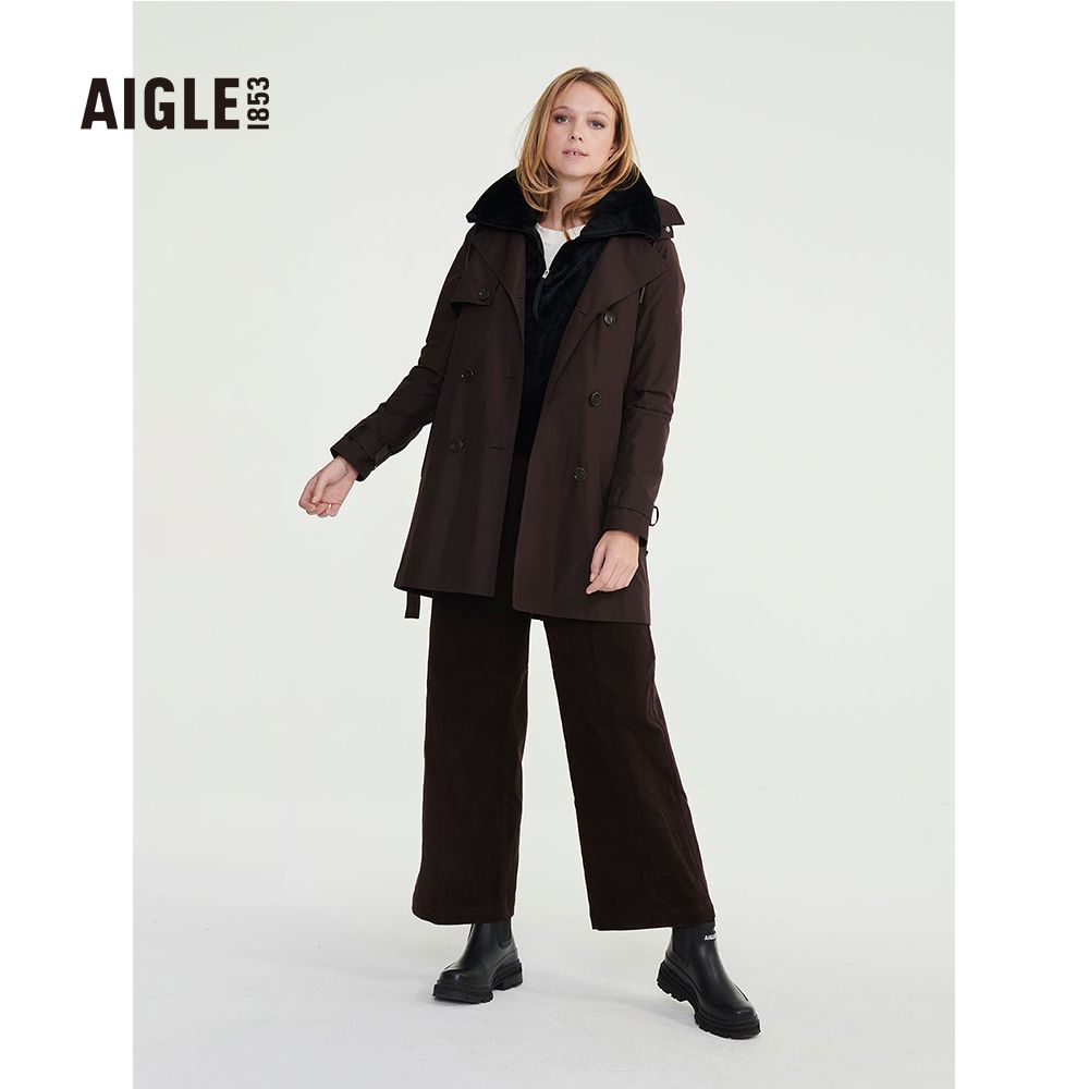 AIGLE  女 GORE-TEX 防水透氣風衣(AG-3AA74A160 咖啡)