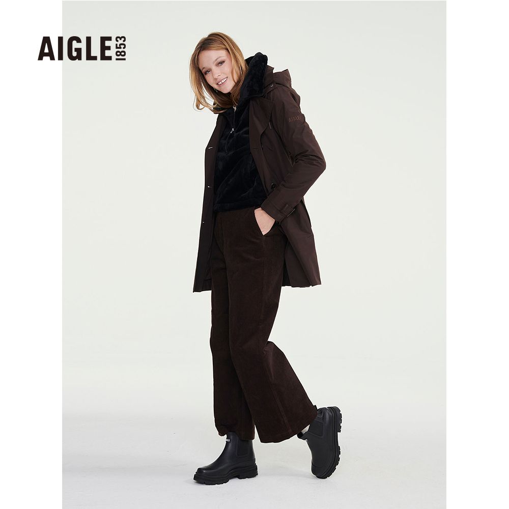 AIGLE  女 GORE-TEX 防水透氣風衣(AG-3AA74A160 咖啡)