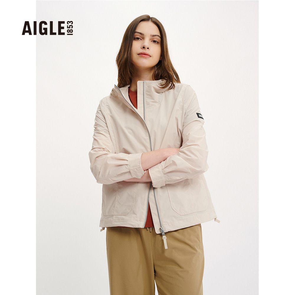 AIGLE  女 抗UV防潑外套(AG-4P253A138 淺卡其)