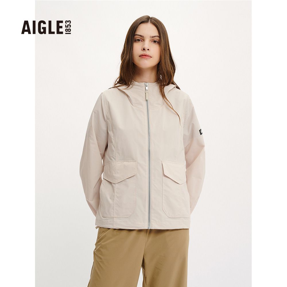 AIGLE  女 抗UV防潑外套(AG-4P253A138 淺卡其)