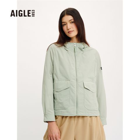 AIGLE 女 抗UV防潑外套(AG-4P253A244 淺綠)