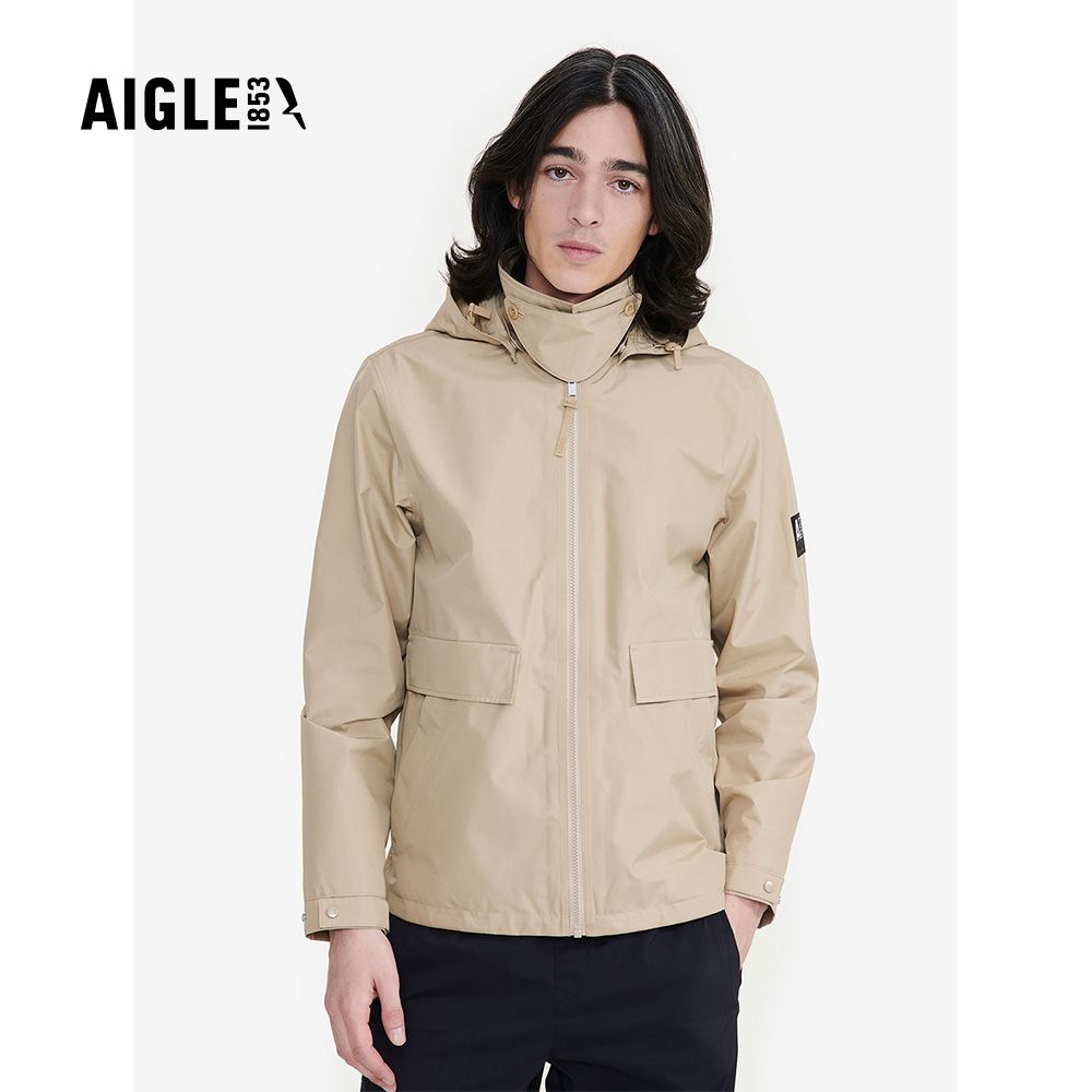 AIGLE 男 GORE-TEX 防水透氣外套AG-4P123A150 卡其(龍年限定款 男外套 防水透氣外套 Goretex)