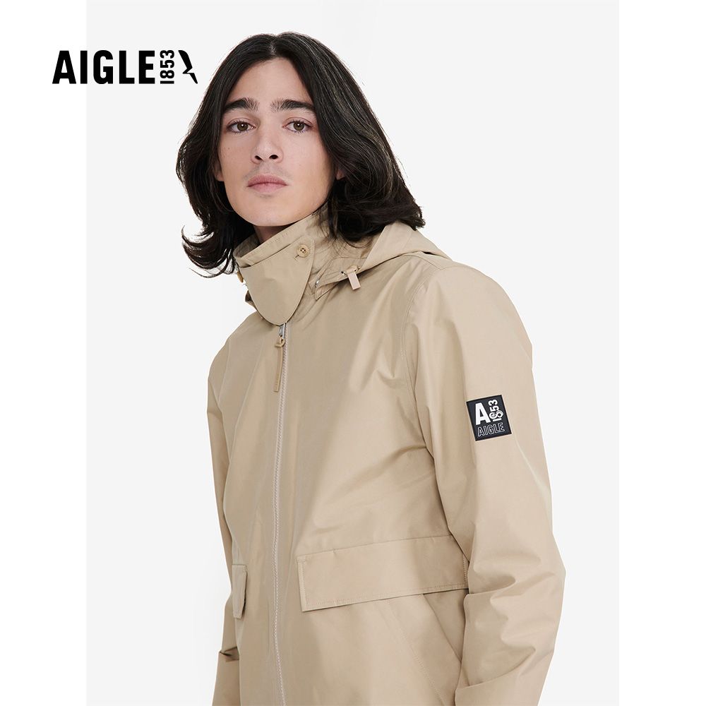 AIGLE 男 GORE-TEX 防水透氣外套AG-4P123A150 卡其(龍年限定款 男外套 防水透氣外套 Goretex)