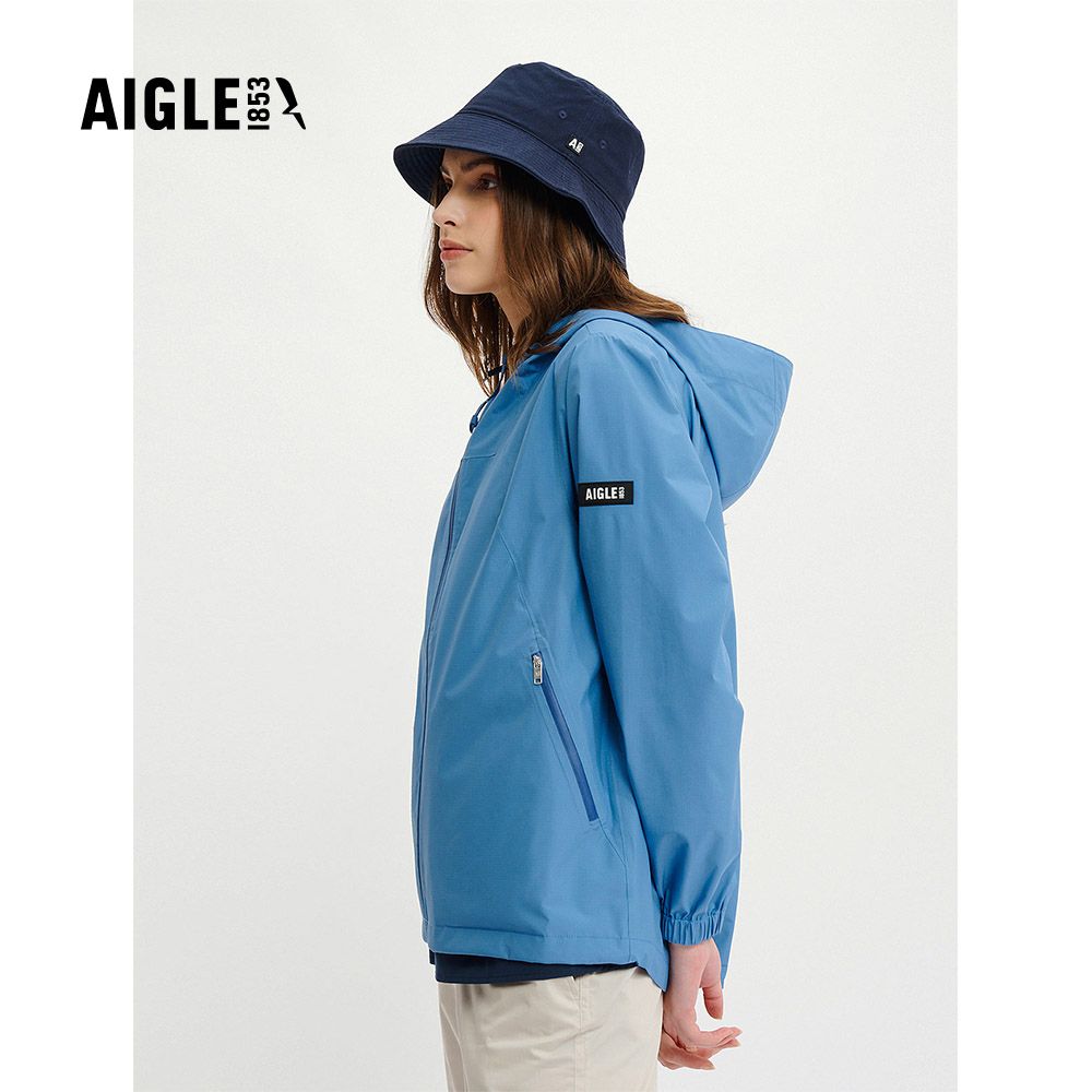 AIGLE 女 GORE-TEX 輕量防水透氣外套AG-4P236A050 藍色(女外套 防水透氣外套 Goretex)