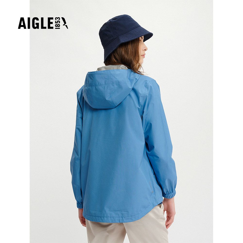 AIGLE 女 GORE-TEX 輕量防水透氣外套AG-4P236A050 藍色(女外套 防水透氣外套 Goretex)