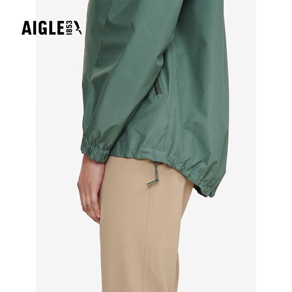 AIGLE 女 GORE-TEX 輕量防水透氣外套AG-4P236A243 深灰綠(女外套 防水透氣外套 Goretex)