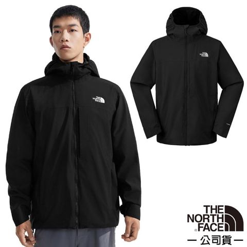 The North Face 北面 男 TWILIGHT 機能性WINDWALL防風防潑水保暖透氣連帽外套.休閒夾克.風衣.機車外套/89ZN-JK3 黑