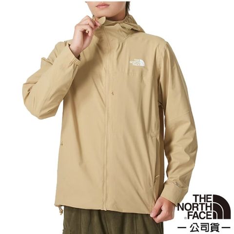 The North Face 北面 男 TWILIGHT 機能性WINDWALL防風防潑水保暖透氣連帽外套.休閒夾克.風衣.機車外套/89ZN-LK5 卡其色