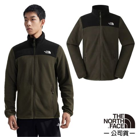 The North Face 北面 男 輕量保暖刷毛立領外套.休閒夾克/柔軟抓絨.居家戶外/8AYK-BQW 綠色