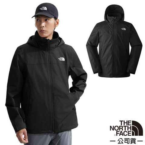 The North Face 北面 男 NEW SANGRO DRYVENT 輕薄款 防風防水透氣可調節連帽外套.風衣.夾克/可收納風帽/88FR-JK3 黑 N