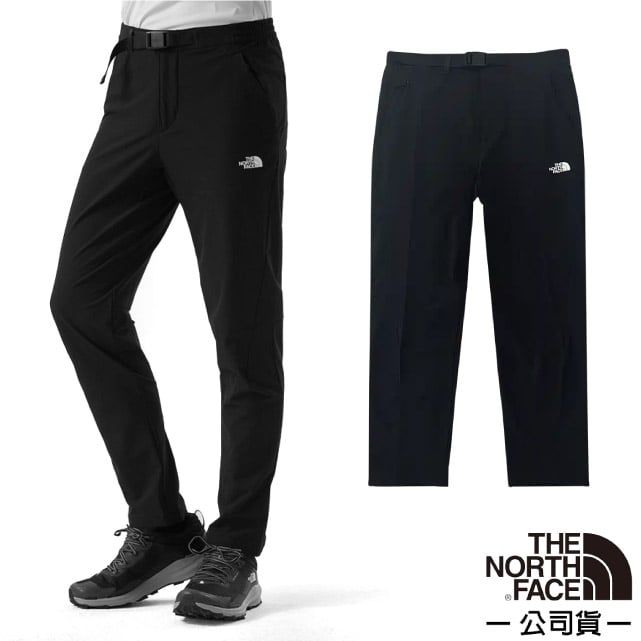 The North Face 北面 男 NEW HIKE PANT 防潑水戶外徒步長褲.休閒運動褲.登山健行褲/彈力腰頭.立體剪裁/7WCV-JK3 宇宙黑