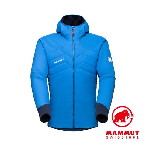 【Mammut 長毛象】Rime Light IN Flex Hooded Jacket 輕量機能化纖連帽外套 冰藍/海洋藍 男款 #1013-02150