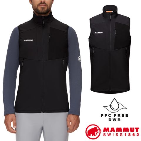 MAMMUT 長毛象 男 Madris ML Vest 防風防潑水中層保暖背心/PFC-free.DWR防潑水處理/1014-03450-0001 黑