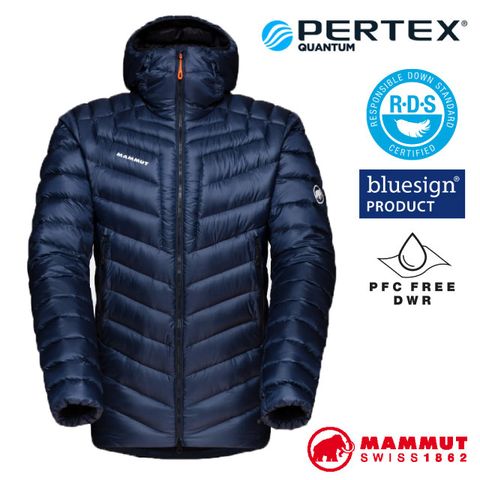 MAMMUT 長毛象 男款 Broad Peak IN 輕量保暖防風防潑連帽羽絨外套_1013-00260-5118 海洋藍