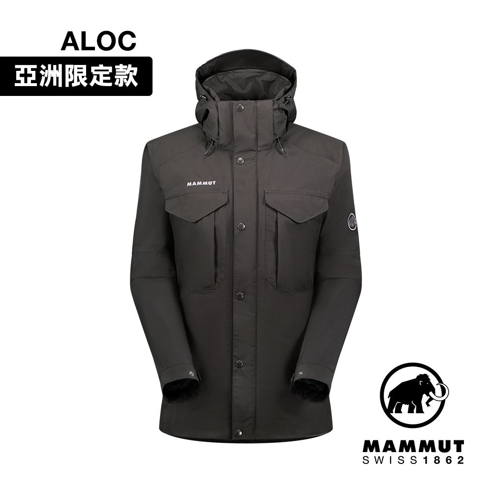 MAMMUT 長毛象 GTX Utility HS Jacket AF 防水多口袋連帽外套 黑色 男款 #1010-29780