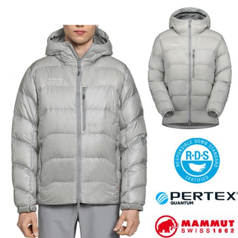 MAMMUT 長毛象 男 Gravity IN Hooded 輕量防風防潑連帽羽絨外套/1013-02630-0400 公路灰