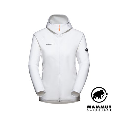 MAMMUT 長毛象 Aconcagua ML Hooded Jkt W 透氣快乾刷毛連帽外套 白色 女款 #1014-04440