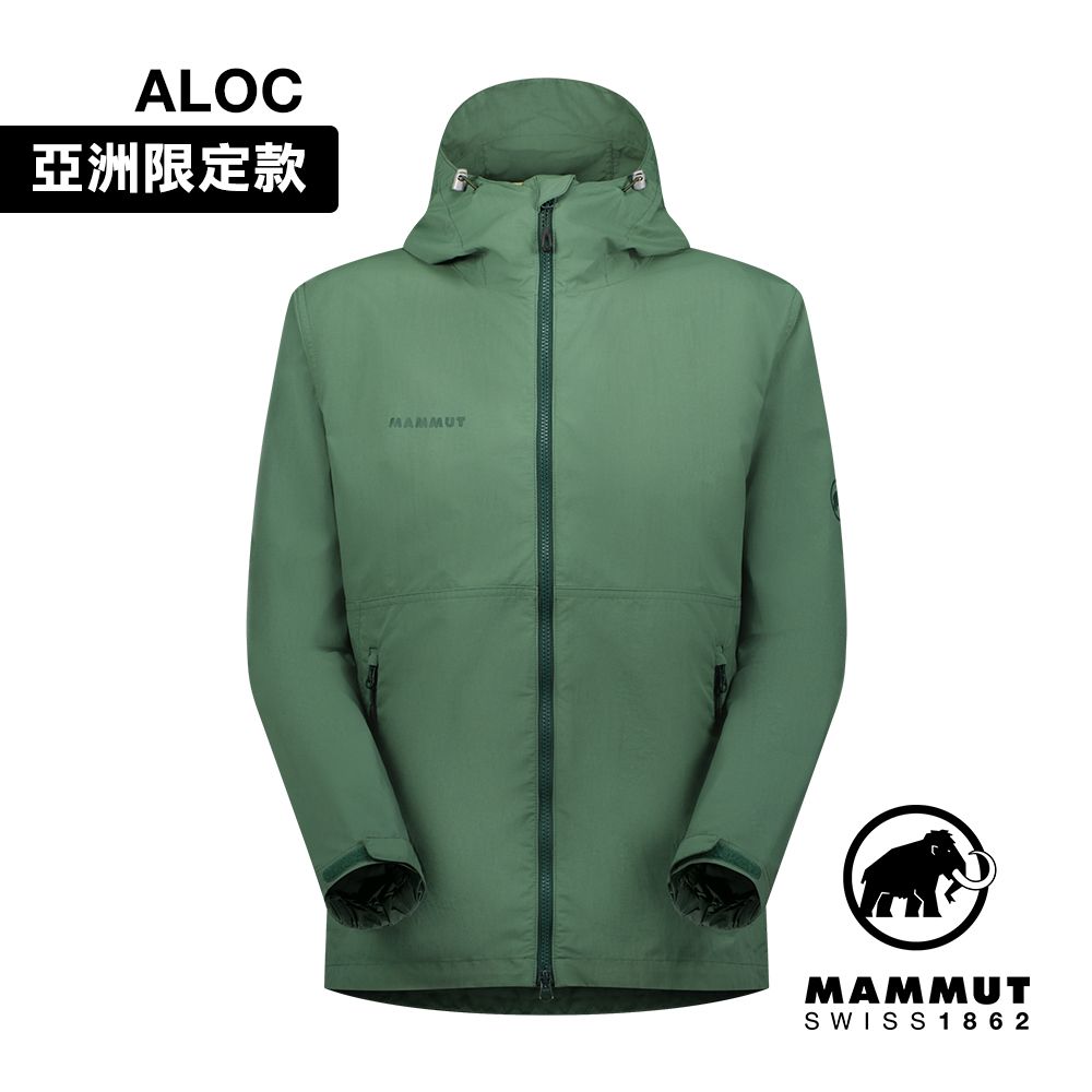 MAMMUT 長毛象 Hiking WB Hooded Jacket AF 健行防風連帽外套 深玉石綠 男款 #1012-00391