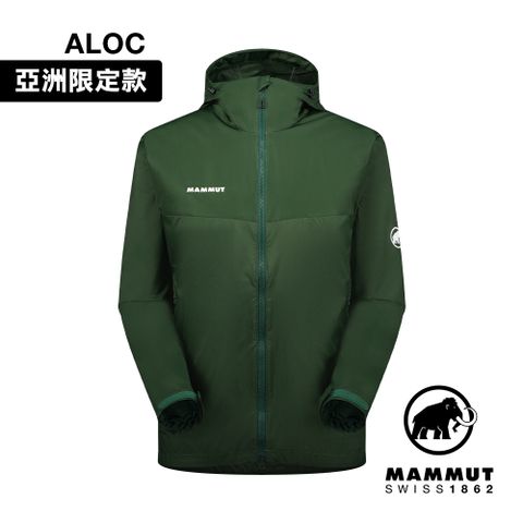 MAMMUT 長毛象 Glider2.0 WB Hooded Jkt AF 防潑水連帽外套 森林綠 男款 #1012-00630