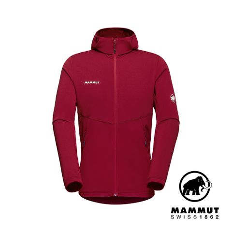 MAMMUT 長毛象 Aconcagua Light ML Hooded JKT 輕量刷毛連帽外套 緋紅 男款 #1014-04250