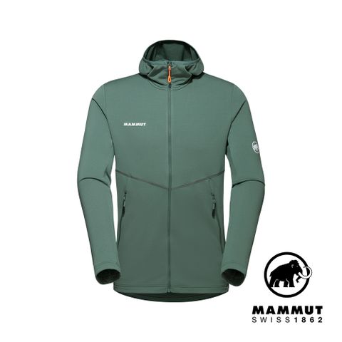 【Mammut 長毛象】Aconcagua Light ML Hooded JKT 輕量刷毛連帽外套 深玉石綠 男款 #1014-04250