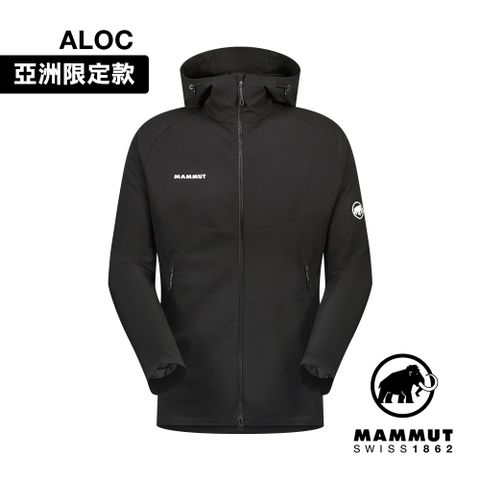 MAMMUT 長毛象 Macun 2.0 SO Hooded Jacket AF Men 日系防潑水軟殼連帽外套 黑色 男款 #1011-00792