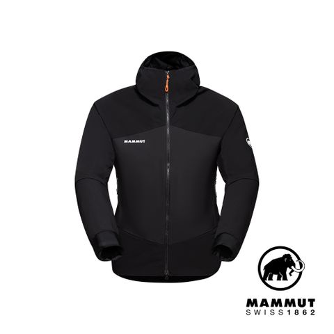 MAMMUT 長毛象 Taiss IN Hybrid Hooded Jacket Men 軟殼連帽外套 黑色 男款 #1013-02680