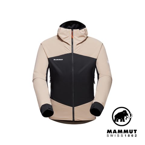 MAMMUT 長毛象 Taiss IN Hybrid Hooded Jacket Men 軟殼連帽外套 薩凡納褐/黑 男款 #1013-02680