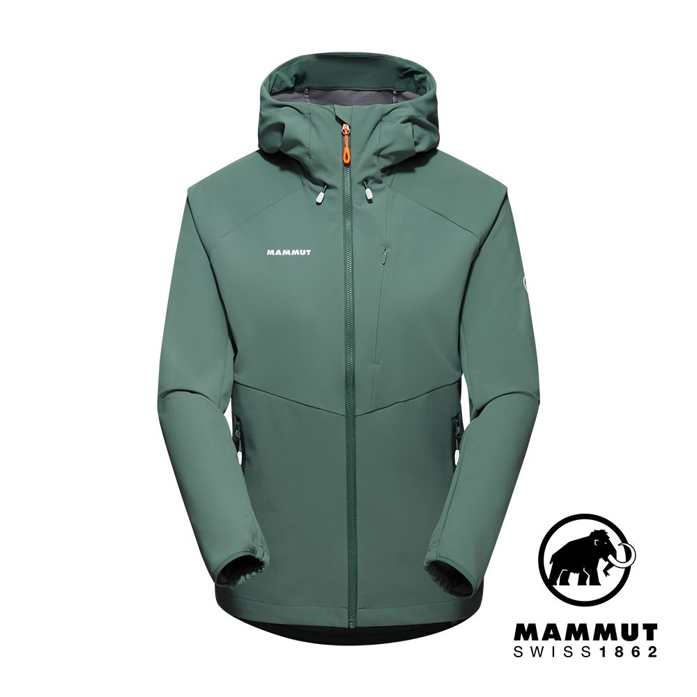 MAMMUT 長毛象 Ultimate Comfort SO Hooded W 經典軟殼連帽外套 深玉石綠 女款 #1011-01960