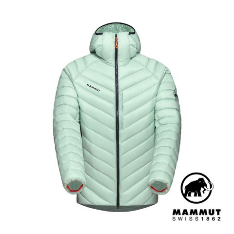 【Mammut 長毛象】Broad Peak IN Hooded Jkt 防潑水羽絨連帽外套 男款 薄荷綠/黑 #1013-02960