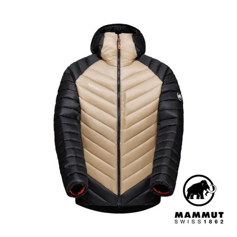 【Mammut 長毛象】Broad Peak IN Hooded Jkt 防潑水羽絨連帽外套 男款 薩凡納褐/黑 #1013-02960