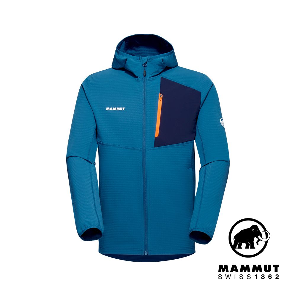 MAMMUT 長毛象 Madris Light ML Hooded Jkt 防風刷毛連帽外套 深冰藍 男款 #1014-03841