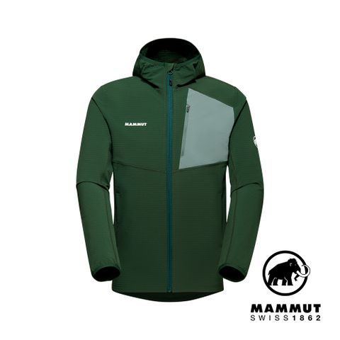 MAMMUT 長毛象 Madris Light ML Hooded Jkt 防風刷毛連帽外套 綠樹林 男款 #1014-03841